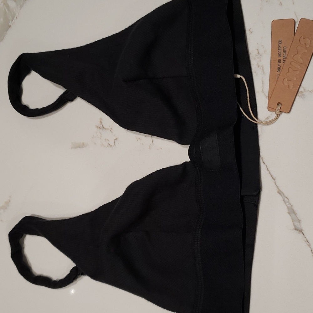 NWT Skims Cotton Plunge Bralette size small